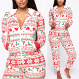 Christmas Sweater Party - Fair Isle Blue Adult Jumpsuit