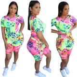 Casual Women Printed Two Piece Dress