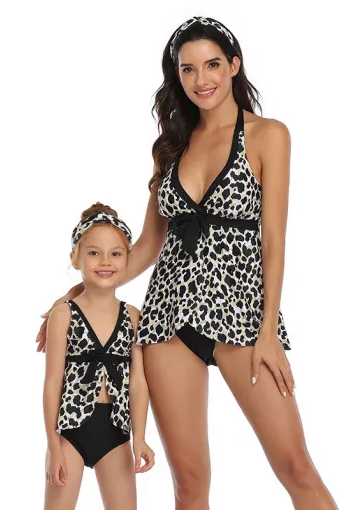 Wholesale New Belly Conceals Parent-child Two Pieces Swimwear S-XL