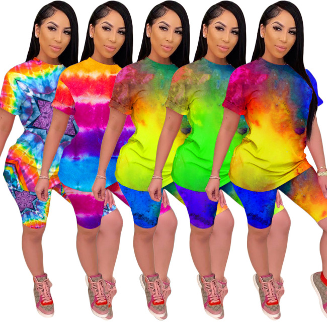 Tie Dye Women Two Piece Outfits