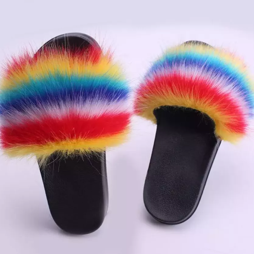 Colorful Kid Fur Shoes