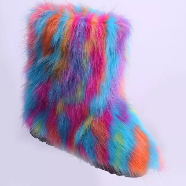New Arrival Colorful Wholesale Women Fur Boot