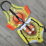 Plus Size Tether Print Swimwear bikini