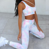 New One-shoulder Fitness Yoga Two-piece Set