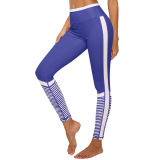Geometric Stripes Printed Yoga Sports Pants High Waist Leggings