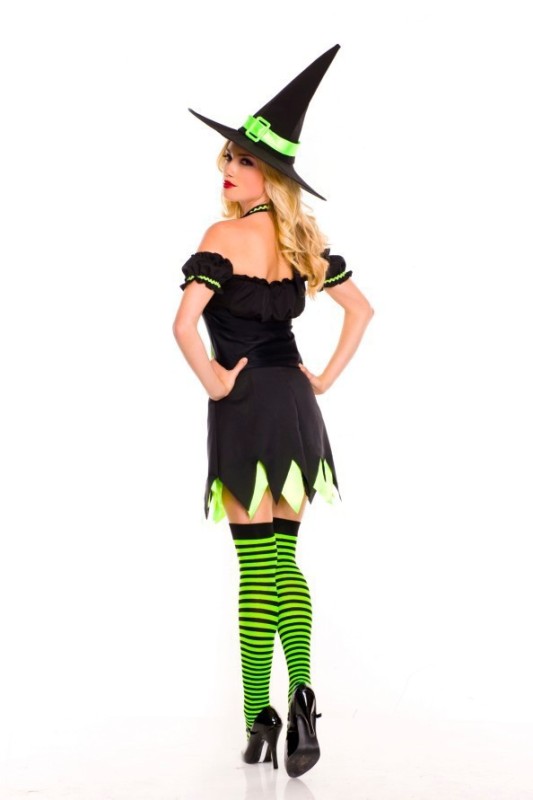 Green Elf And Witch Game Uniforms Halloween Stage Costumes