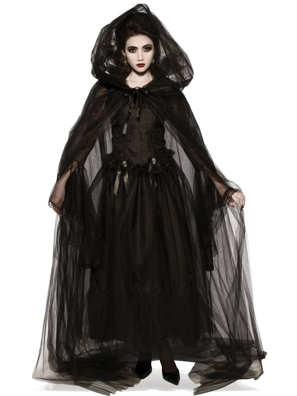 Black Cape Cape Vampire Demon Dark Emissary Costume Halloween