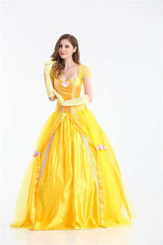 New Costume For Halloween Adult Belle Dress Beauty And The Beast Belle Snow Masquerade Costume