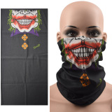 Wholesale Seamless Headscarf Halloween Skull and Clown Pattern Face Mask Outdoor Riding Collar