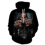 Hallowen 3D Scary Ghost Baby Men's Hooded Sweater Couple All-match Tops Pullover