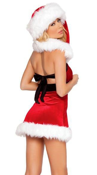 OKAYOASIS Free shipping High Quality Red Sexy Christmas Costumes Women Dress Cosplay Christmas Party Dress