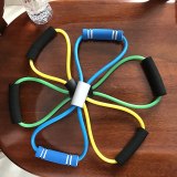 8-shaped stretcher pull rope girl's chest resistance bands bodybuilding yoga chest expander fitness gym equipment Fitness rubber