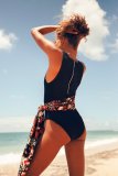 Solid Color New Hot One Piece Swimwear Include waist band