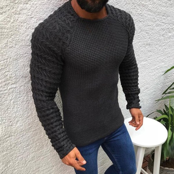 US$ 11.48 - Men's Knit Boat Neck Pullover Long Sleeve Sweater Bodycon ...
