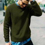 Men's Pullover O-neck Long Sleeve Large Size Casual Male Sweater Autumn Winter Warm Sweaters Student Solid Men Pullovers