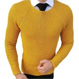 Sweater Men Streetwear Winter Warm Pullover Slim Striped Casual O-Neck Pull Homme Oversized Striped Sweaters Plus Size 3XL