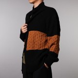 Men Winter Fashion Patchwork Knitted Outwear Coat Sweater Autumn Men Wool Cardigan Sweater Jumper