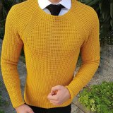Sweater Men Streetwear Winter Warm Pullover Slim Striped Casual O-Neck Pull Homme Oversized Striped Sweaters Plus Size 3XL
