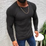 New Autumn Winter Pullover Sweaters Men O-neck Solid Color Long Sleeve Knitwear Slim Men's Sweater Pull Male Clothing