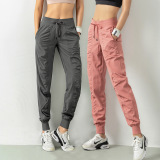 Loose Sports Pants Women Running Yoga Pants Pocket Elastic Waist Fitness Trousers Gym Pants Sport Training Trouser Ladies