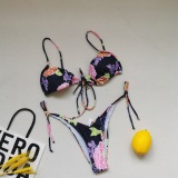 21 Colors New Swimsuit Bikini Optional Folds Gathered Drawstring Sexy Bikini Wholesale Swimwear
