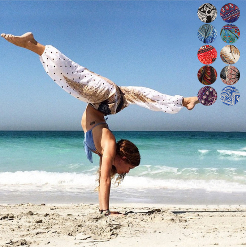 Explosion National Style Nepal Seaside Loose Wide Leg Slacks Fitness Exercise Yoga Knickers Women