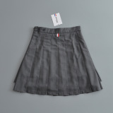 Spring and Summer New College Style Retro High-waist Pleated Skirt A-line Skirt Short Front and Back Long Anti-empty Skirt Pants