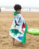 Newest Beach Cover Ups Baby Soft Cartoon Hooded Towel Children Swim Beach Bath Wear Kids Bathrobe