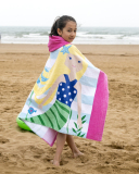 Newest Beach Cover Ups Baby Soft Cartoon Hooded Towel Children Swim Beach Bath Wear Kids Bathrobe