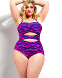 Plus Size Women New Hollow Out Swimsuit