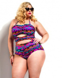 Plus Size Women New Hollow Out Swimsuit