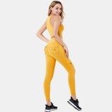Women's Tracksuit 2 Piece Set Zipper Padded Bra Push Up Leggings With Pockets Nylon Women Gym Workout Clothes Yoga Sets XL