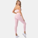 Women Sports Clothing Sportswear Yoga Set Gym Fitness Clothes Running Workout High Waist Legging Sports Bra Racerback Tops