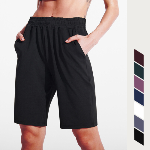 Women Loose Sports Yoga Ladies Shorts Breathable Running Shorts Stretch Quick-drying Training Casual Five-point Pants