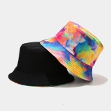 Summer Fisherman Hat Reversible Harajuku Bucket Hats For Women Men Street Hip Hop Cap Rainbow Tie Dye Printed Fishing Hat