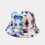 Summer Fisherman Hat Reversible Harajuku Bucket Hats For Women Men Street Hip Hop Cap Rainbow Tie Dye Printed Fishing Hat