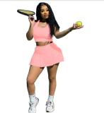 Summer Fashion Sporty Women Two Piece Skirt Set XS-XXL