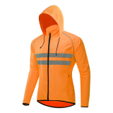 Thin Hooded Caps Reflective Running Jackets Windproof Water Rain Repellent Cycling Windbreaker Coat Bike Sports Jackets