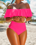 Women Solid Color Sexy Swimsuit New Two-piece Swimsuit
