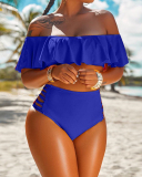 Women Solid Color Sexy Swimsuit New Two-piece Swimsuit