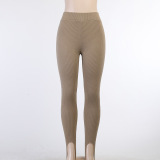 Women New Spring Yoga Pants For Women Khaki Color S-L