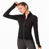 Sports Shirts Women Fitness Running Tight Zipper Long Sleeve Workout Jogging Solid Training Athletic Shirts