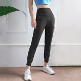 Women Sports Running Pant Cozy High Waist Yoga Pants Female Breathable Elasticized Leggings Girl Gym Clothing Pure Colour
