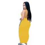 High Stretch Backless Dress With Tight Straps Casual Dresses