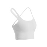 Sexy Strappy Cross Back Tops For Women Fitness Push Up Bra Bh Top Gym Woman's Underwear Workout Tank Top Female Vest With Pad
