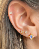 Romantic Stars and Moon Series Popular Butterfly Earrings Moon Universe Single Ear Earring Set