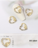 New Nail Decorators Smiley Face Four-leaf Clover Pearl Crown Nail Ornaments