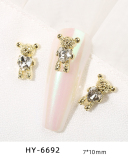 New Bear Accessories Nail Decorators Nail Accessories Love Bear Metal Diamond Ornaments