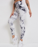 Tie-dye Stretch Suit New Knitted Fitness Tousers Two-Piece Yoga Suit S-L