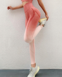 Fashion New High-Waist Hip-Lifting Gradient Nude Fitness Yoga Pants S-L